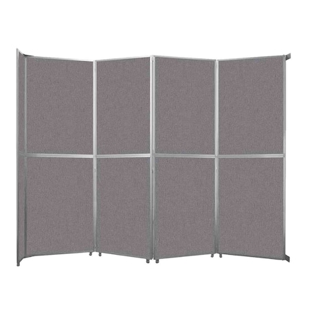 Versare Operable Wall Folding Room Divider 15'7" x 12'3" Slate Fabric 1070419-2